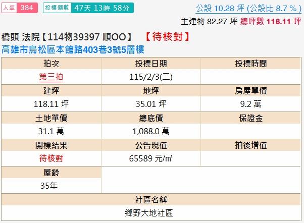 高雄鳥松透天法拍-2